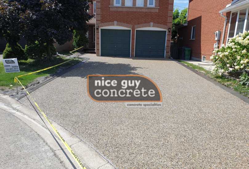 coloured concrete driveway 