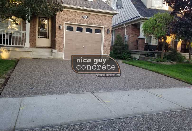 Professional concrete driveway finish - superior durability