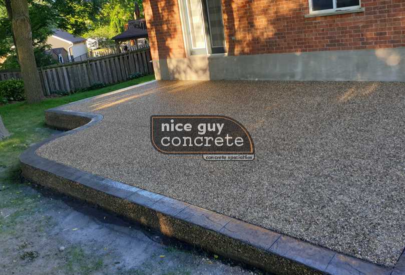 Custom-colored exposed aggregate concrete solutions by Nice Guy Concrete