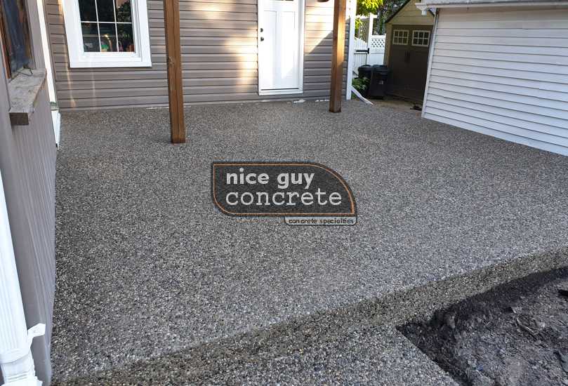 Burlington Custom Concrete Patio with Unique Design Features