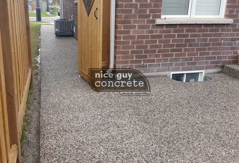 Decorative concrete walkway installation by expert contractors