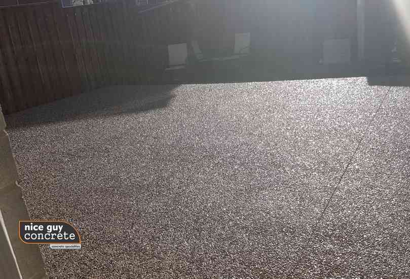 exposed aggregate finish concrete