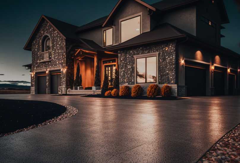 Sustainable concrete patio design